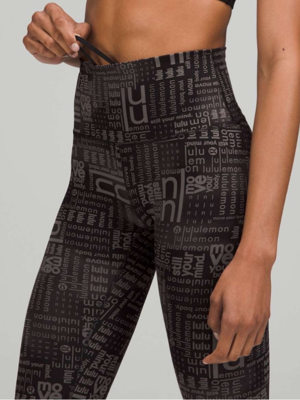 lululemon athletica Wunder Train Contour Fit  High-Rise Tight 25” - Black Multi